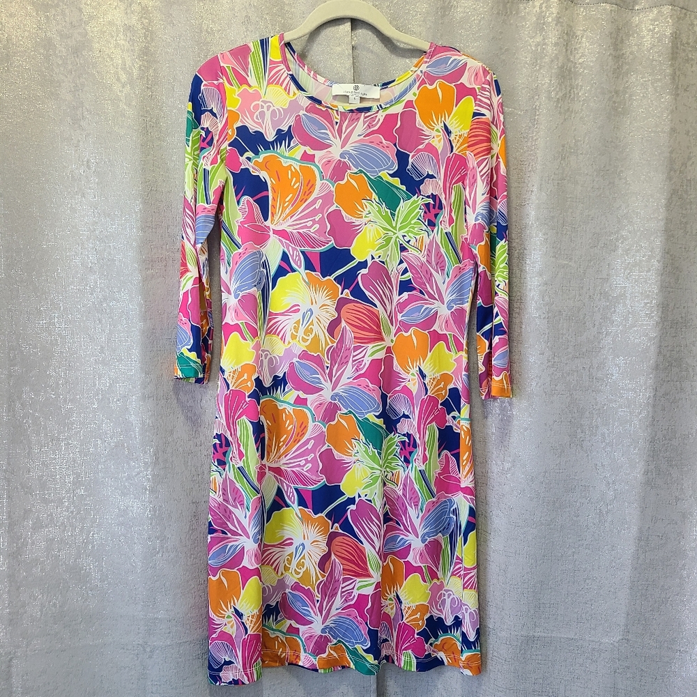 Jean Pierre Klifa Resort Daphne Dress‎ Grassland Multi Color Bright Size Small